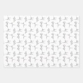 Feuille De Papier Cadeau Pas de Doodle Ballerina Sketch Cadeau (Devant 2)