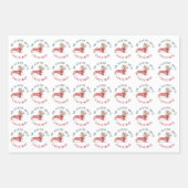 Feuille De Papier Cadeau Pas de Peeking Dachshund Chien Chandail de Noël (Devant)