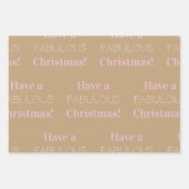 Feuille De Papier Cadeau Passez un fabuleux Noël | Beige rose Brown (Devant 3)