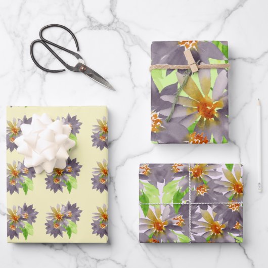 Feuille De Papier Cadeau Passion violette (Recto)