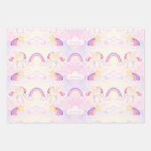 Feuille De Papier Cadeau Pastel Aiguilles Et Unicornes (Devant 2)