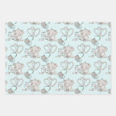 Feuille De Papier Cadeau Pastel Baby Boy Cute Elephant (Devant)