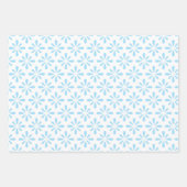 Feuille De Papier Cadeau Pastel Bleu clair Floral Élégant Mariage  (Devant 2)
