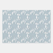 Feuille De Papier Cadeau Pastel bleu rose et gris Vase de fleurs (Devant 3)