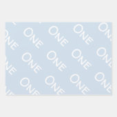 Feuille De Papier Cadeau Pastel Blue Baby un anniversaire (Devant 3)
