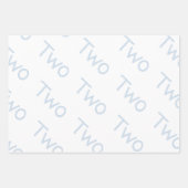 Feuille De Papier Cadeau Pastel Blue Deux Ans (Devant 3)