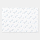 Feuille De Papier Cadeau Pastel Blue Deux Ans (Devant 2)