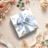 Feuille De Papier Cadeau Pastel Blue Floral Tea Mice