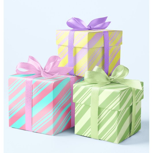 Feuille De Papier Cadeau Pastel Blush rose Bleu Bleu Lavande Vert Pâques