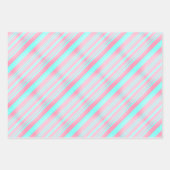 Feuille De Papier Cadeau Pastel Blush rose Bleu Bleu Lavande Vert Pâques (Devant)