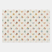 Feuille De Papier Cadeau Pastel Cakes, Balloons & Confetti Scandi (Devant 3)