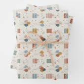Feuille De Papier Cadeau Pastel Cakes, Balloons & Confetti Scandi (En situation)