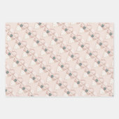 Feuille De Papier Cadeau Pastel Coeurs chics Valentines (Devant)