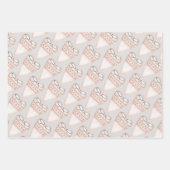 Feuille De Papier Cadeau Pastel Coeurs chics Valentines (Devant 2)