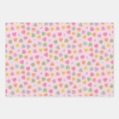 Feuille De Papier Cadeau Pastel Conversation Candy Coeurs Enveloppement Cad (Devant 3)