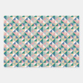 Feuille De Papier Cadeau Pastel de Pâques du Motif géométrique (Devant 3)