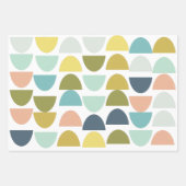 Feuille De Papier Cadeau Pastel Earth Tons Modernes Formes géométriques Boh (Devant 2)