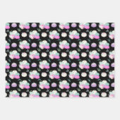 Feuille De Papier Cadeau Pastel Floral Citrouilles en rose, violet et bleu (Devant 3)