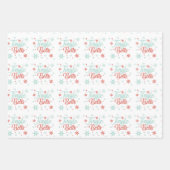 Feuille De Papier Cadeau Pastel Fun Retro Jingle Custom Holiday Noël (Devant)