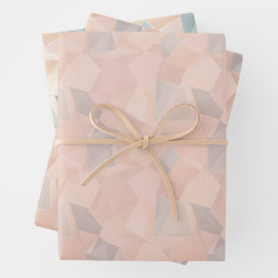 Feuille De Papier Cadeau Pastel Géométrique Pop Rose Pâle