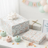 Feuille De Papier Cadeau Pastel Green Citrouille Maman à être Félicitations