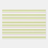 FEUILLE DE PAPIER CADEAU PASTEL GREEN & TAN STRIPES POIS ZIG ZAG (Devant 3)