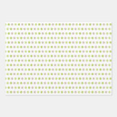 FEUILLE DE PAPIER CADEAU PASTEL GREEN & TAN STRIPES POIS ZIG ZAG (Devant 2)