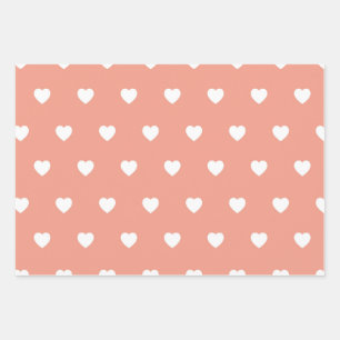 Feuille De Papier Cadeau Pastel Heart Motif