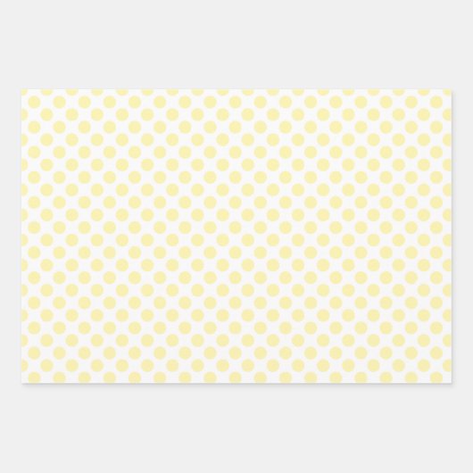 Feuille De Papier Cadeau Pastel Jaune Polka Dot Spring (Devant 3)