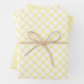 Feuille De Papier Cadeau Pastel Jaune Polka Dot Spring (En situation)