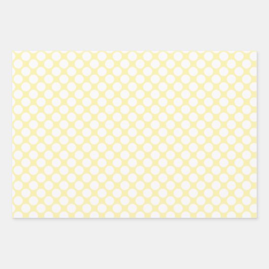 Feuille De Papier Cadeau Pastel Jaune Polka Dot Spring (Devant)