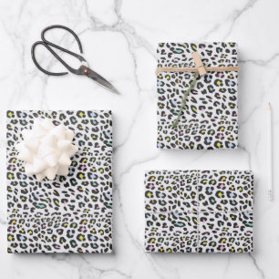 Feuille De Papier Cadeau Pastel Leopard Spot Motif