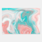 Feuille De Papier Cadeau Pastel Marble Abstrait (Devant)