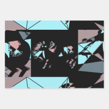 Pastel noir bleu rose gris abstrait