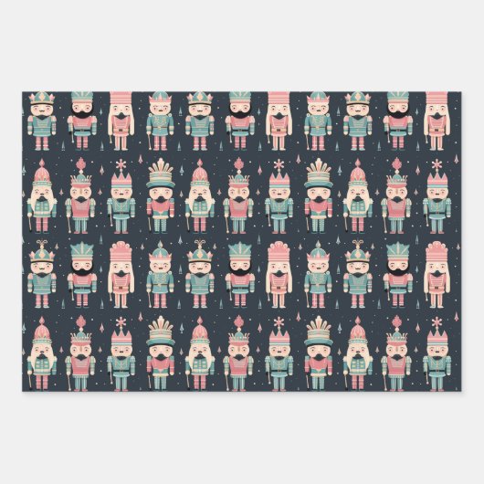 Feuille De Papier Cadeau Pastel Nutcracker (Devant 2)