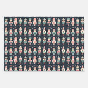 Feuille De Papier Cadeau Pastel Nutcracker