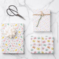 Pastel oie mignonne, oisons et papillons