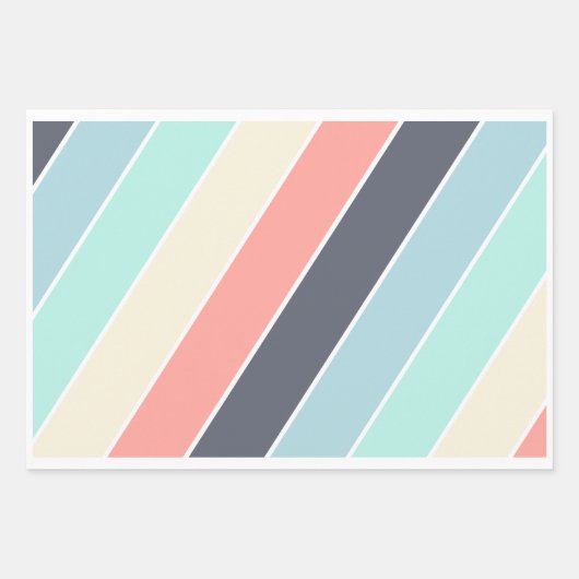 Feuille De Papier Cadeau Pastel palette couleur cadeau (Devant 3)