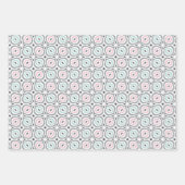 Feuille De Papier Cadeau Pastel Pattern of Pink, Mint, Gray Geometric Shape (Devant 2)