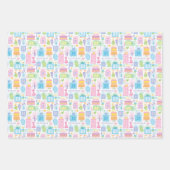 Feuille De Papier Cadeau Pastel Pink Cake présente des ballons 21e annivers (Devant)