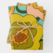 Feuille De Papier Cadeau Pastel Poppies Wrapping (En situation)
