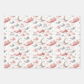 Feuille De Papier Cadeau Pastel Rainbow & Cloud Celestial Baby Gift  (Devant 3)