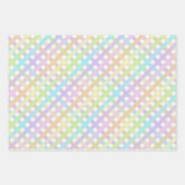 Feuille De Papier Cadeau Pastel Rainbow et En vichy Plaid (Devant)