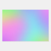 Feuille De Papier Cadeau Pastel Rainbow Gradient (Devant)