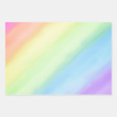 Feuille De Papier Cadeau Pastel Rainbow Gradient Ombré (Devant)
