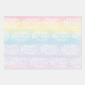 Feuille De Papier Cadeau Pastel Rainbow Photo Collage 21e anniversaire (Devant 3)