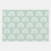 Feuille De Papier Cadeau Pastel Rainbow Stars Baby Gren Blue (Devant 2)