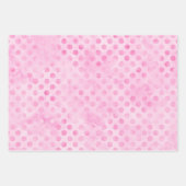 Feuille De Papier Cadeau Pastel Rose Aquarelle Points Chevron Diamant (Devant)