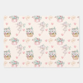 Feuille De Papier Cadeau Pastel Spring Flowers Wrapping Paper Sheets (Devant)