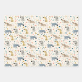 Feuille De Papier Cadeau Pastel Terrazzo Funny Mignonne Chien Motif (Devant 3)
